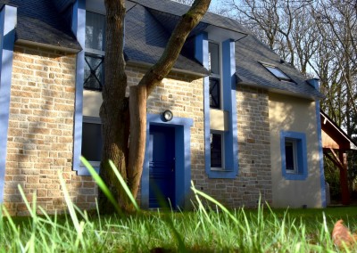 la maison bleue façade entrée